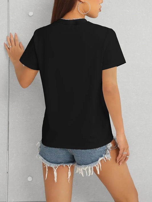 NEVER BETTER Round Neck Short Sleeve T-Shirt women's fashion - N.O.T.WORLD N.O.TWORLD