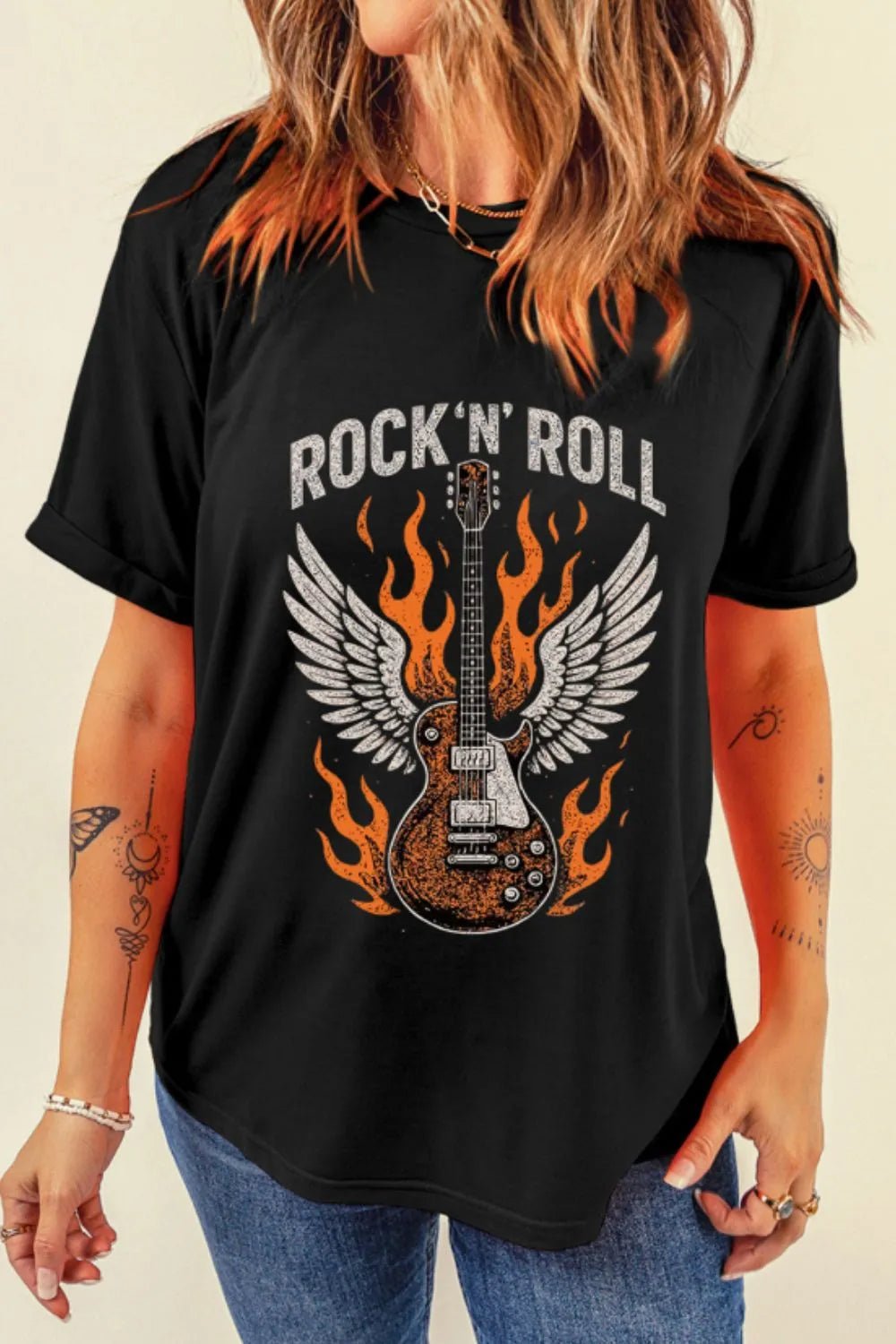 Graphic Round Neck Short Sleeve T-Shirt women's fashion - N.O.T.WORLD N.O.TWORLD
