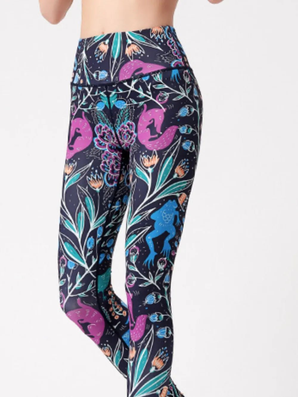 Printed High Waist Active Leggings women's fashion - N.O.T.WORLD N.O.TWORLD
