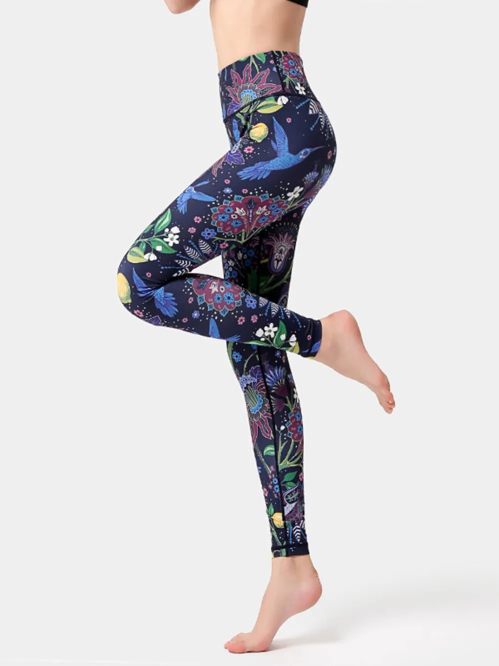Printed High Waist Active Leggings women's fashion - N.O.T.WORLD N.O.TWORLD