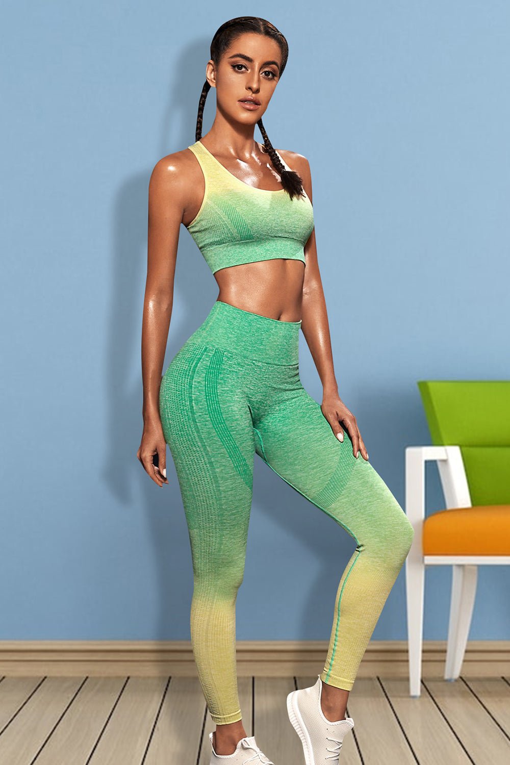 Gradient Sports Tank and Leggings Set women's fashion - N.O.T.WORLD N.O.TWORLD