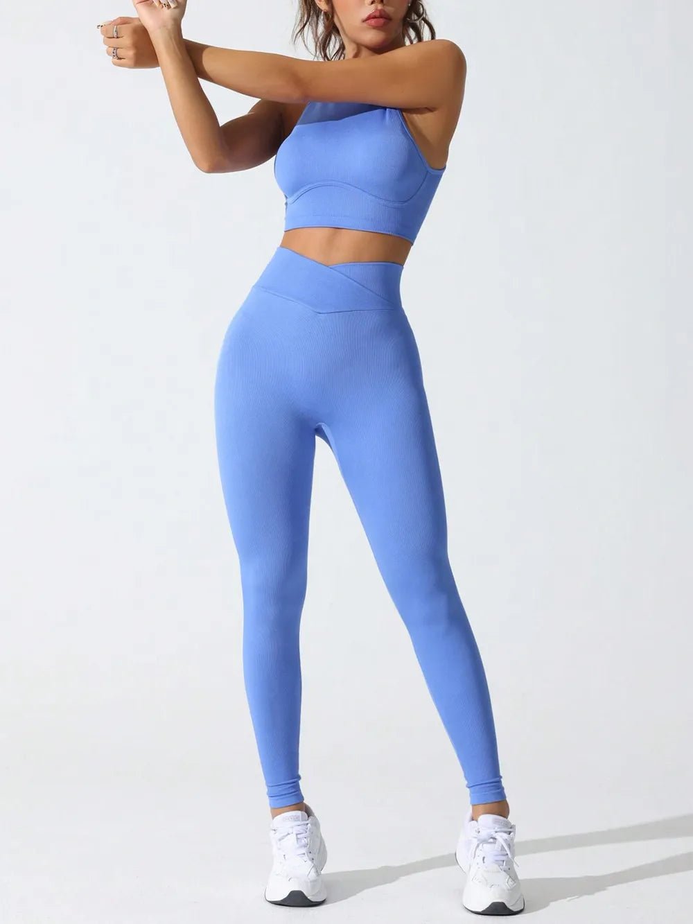 Round Neck Tank and High Waist Leggings Active Set women's fashion - N.O.T.WORLD N.O.TWORLD