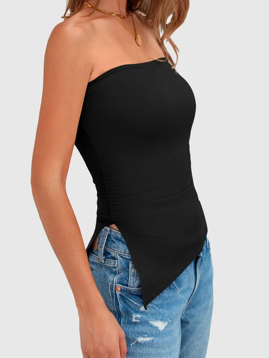 Side Slit Tube Top women's fashion - N.O.T.WORLD N.O.TWORLD