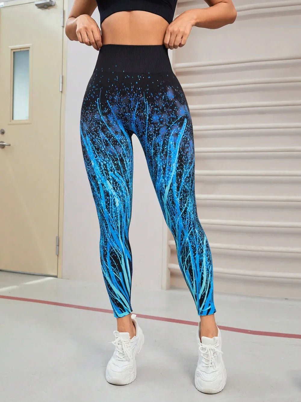 Seamless Printed High Waist Active Leggings women's fashion - N.O.T.WORLD N.O.TWORLD