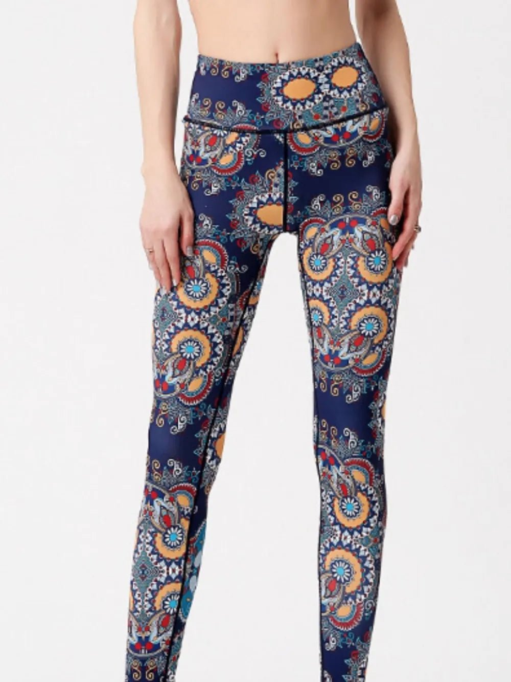 Printed High Waist Active Leggings women's fashion - N.O.T.WORLD N.O.TWORLD