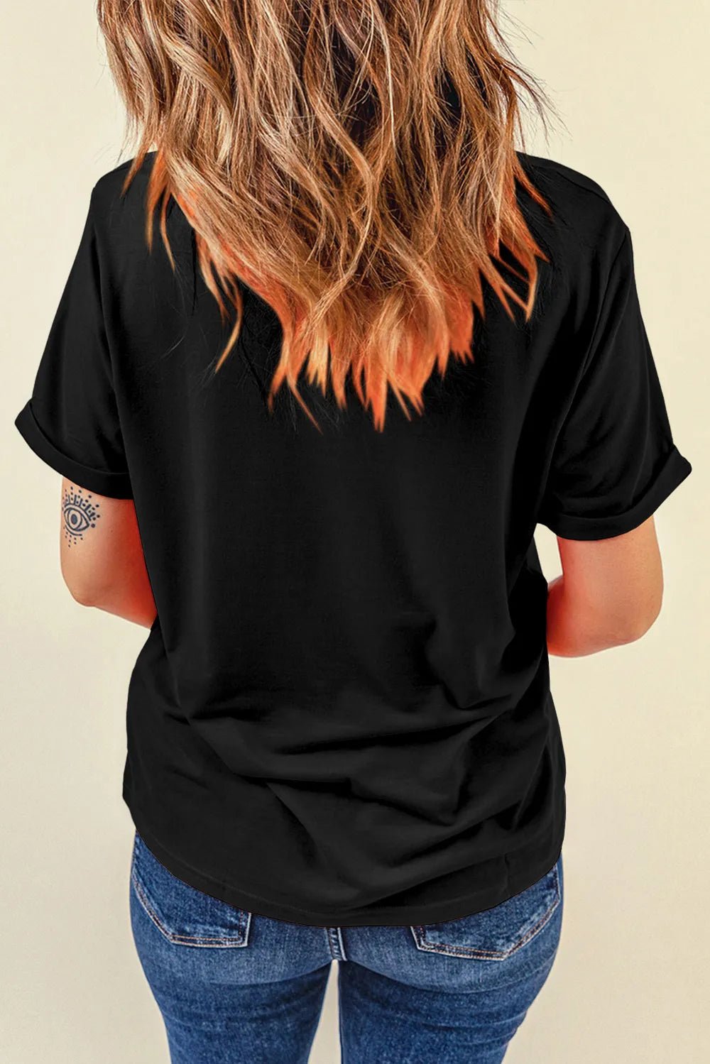 Letter Graphic Round Neck Short Sleeve T-Shirt women's fashion - N.O.T.WORLD N.O.TWORLD