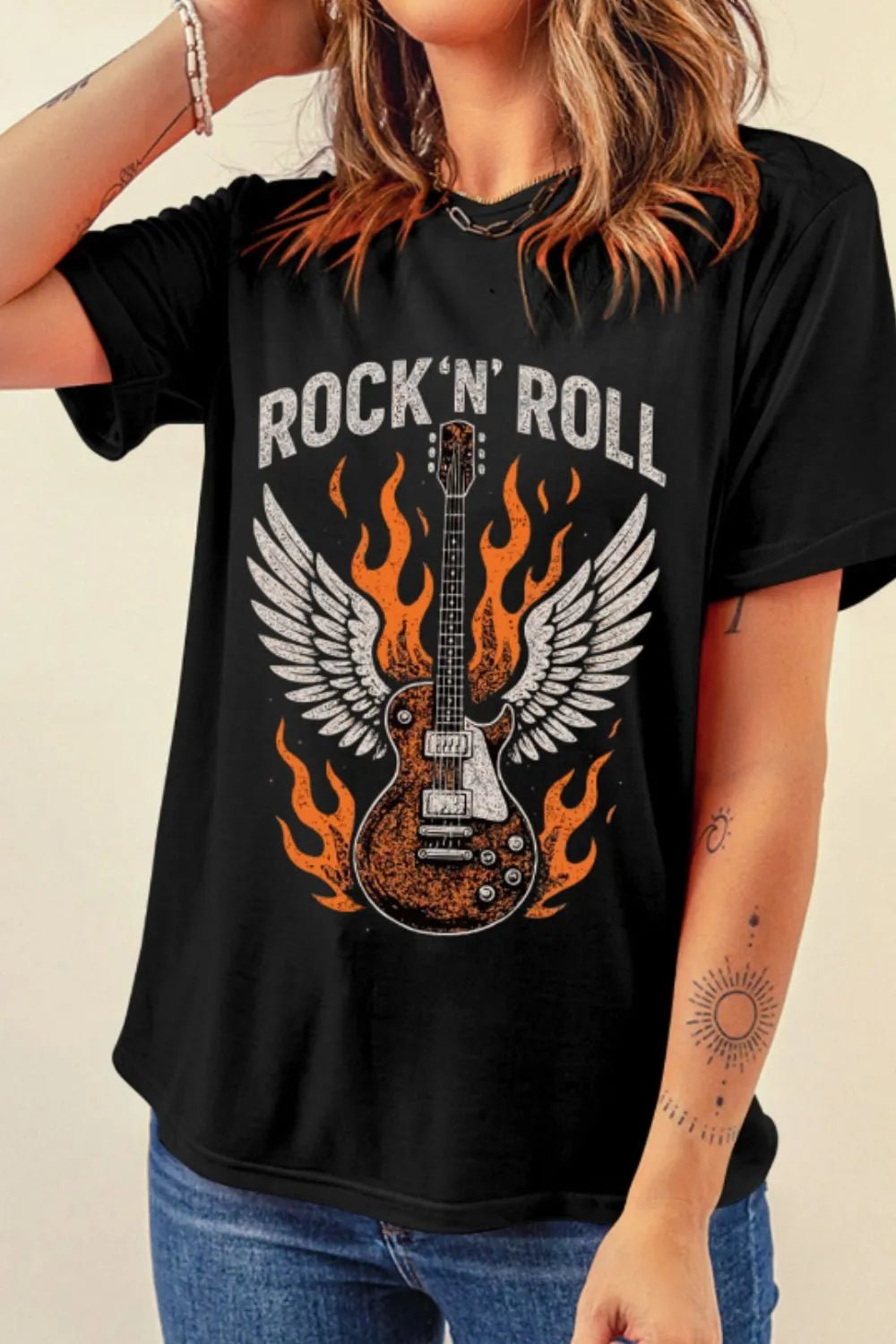 Graphic Round Neck Short Sleeve T-Shirt women's fashion - N.O.T.WORLD N.O.TWORLD