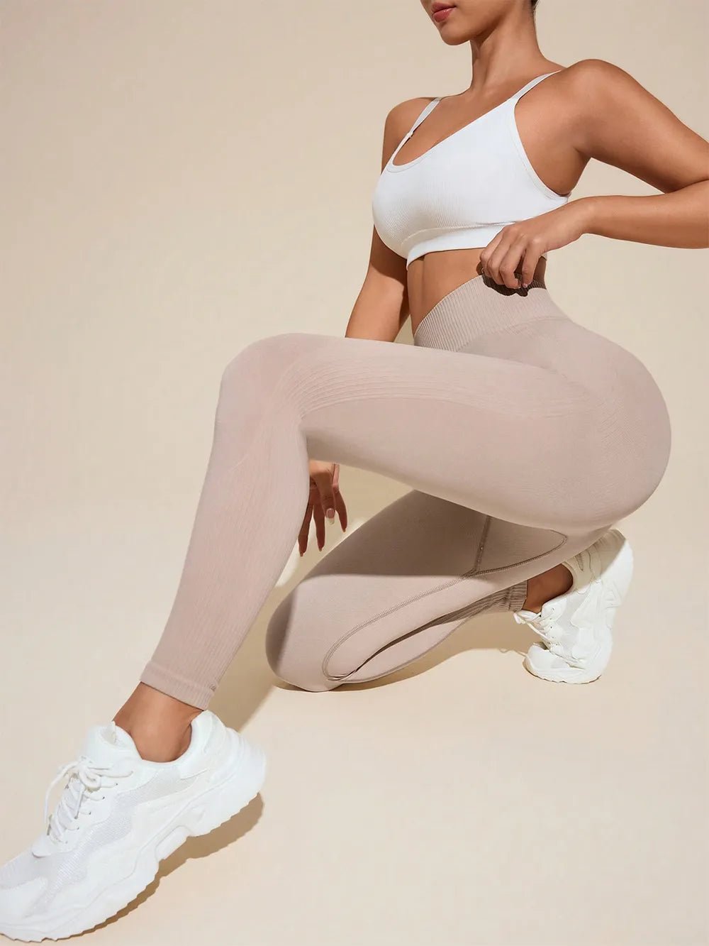 Solid High Rise Active Leggings women's fashion - N.O.T.WORLD N.O.TWORLD
