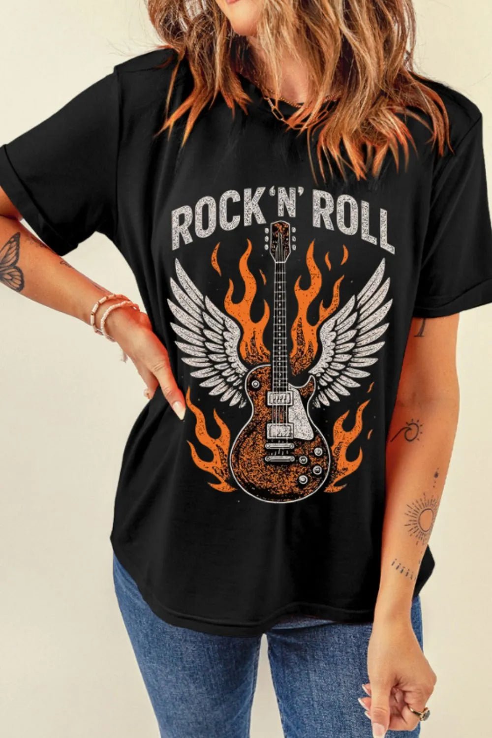 Graphic Round Neck Short Sleeve T-Shirt women's fashion - N.O.T.WORLD N.O.TWORLD