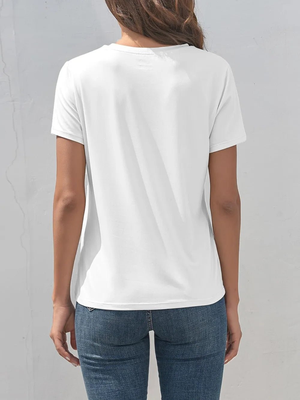 Smile Graphic Round Neck Short Sleeve T-Shirt women's fashion - N.O.T.WORLD N.O.TWORLD