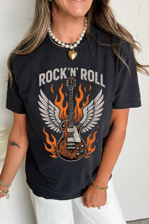 Graphic Round Neck Short Sleeve T-Shirt women's fashion - N.O.T.WORLD N.O.TWORLD